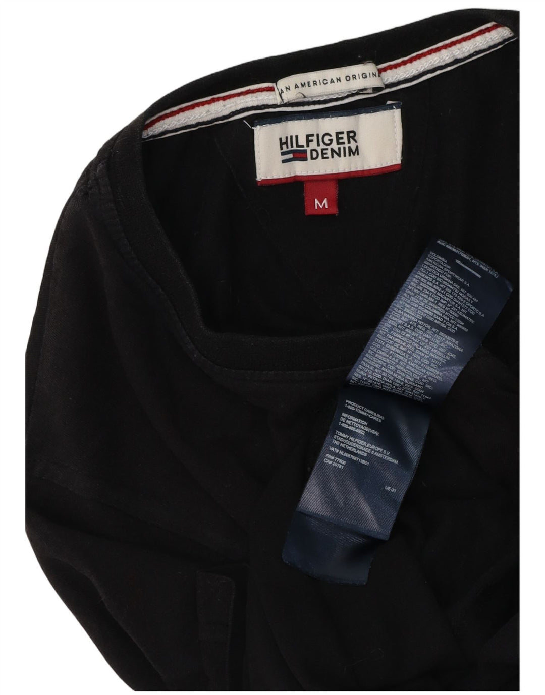 Tricou pentru bărbați Tommy Hilfiger Top mediu negru bumbac
