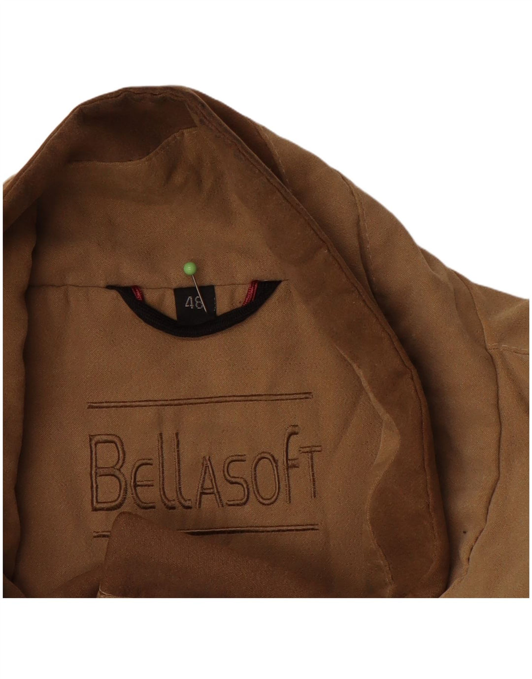 VINTAGE Mens Bomber Jacket IT 48 Medium Beige Polyester