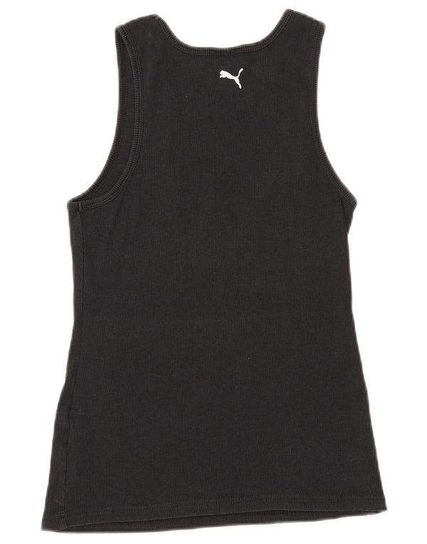 Top cu vestă grafică Puma pentru femei UK 14, mare, negru, bumbac