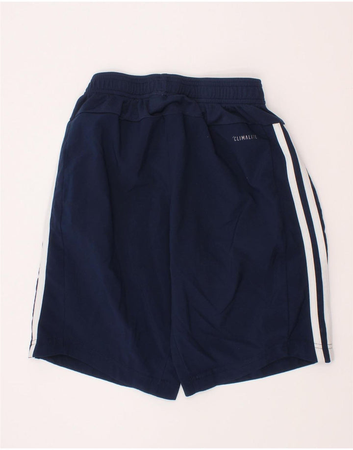 Pantaloni scurți sport Adidas Climalite pentru băieți 11-12 ani, poliester bleumarin