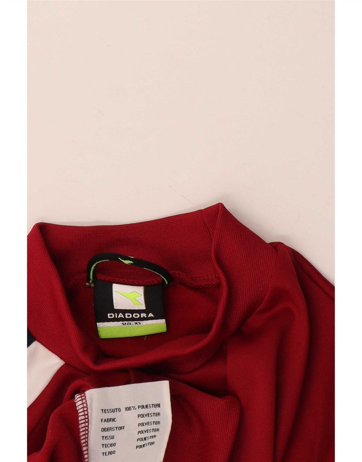 Pulover pentru bărbați Diadora XS, roșu, poliester color bloc
