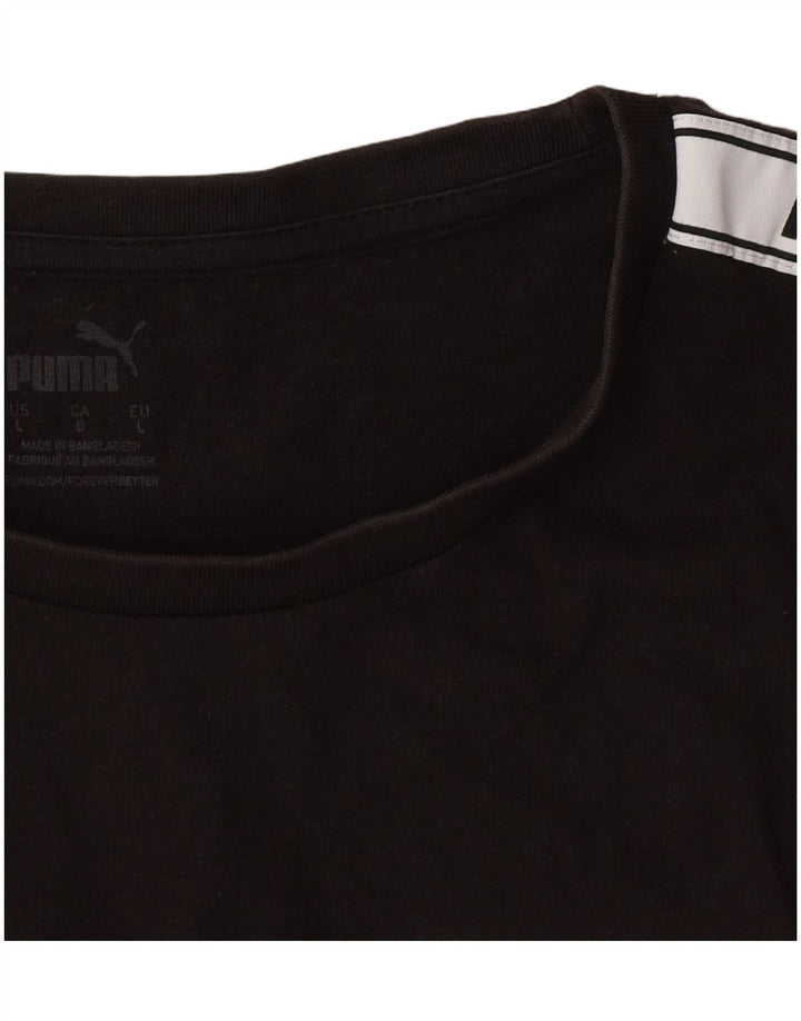 PUMA Mens Graphic T-Shirt Top Large Black