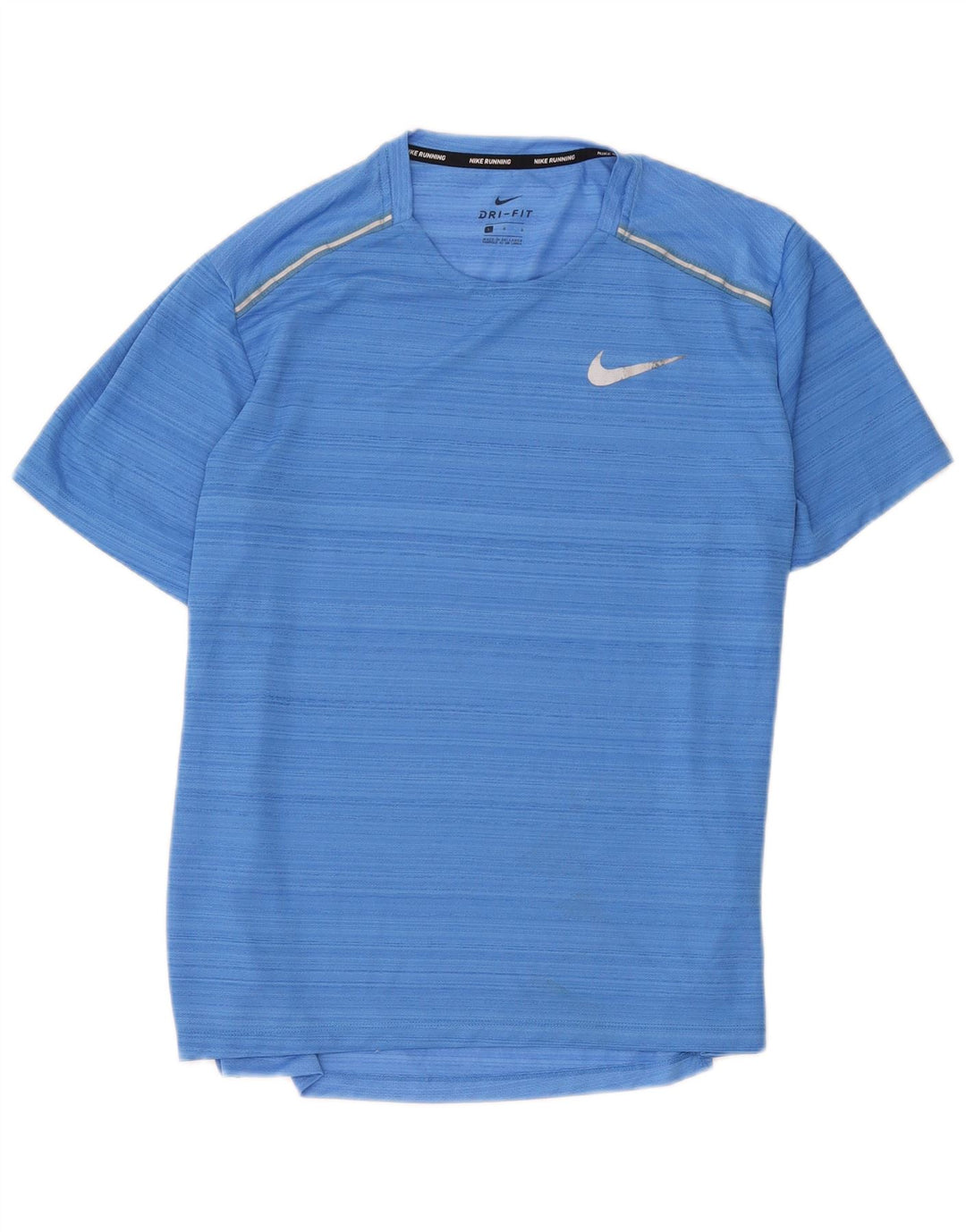 Tricou pentru bărbați Nike Dri Fit Top mare din poliester cu dungi albastre
