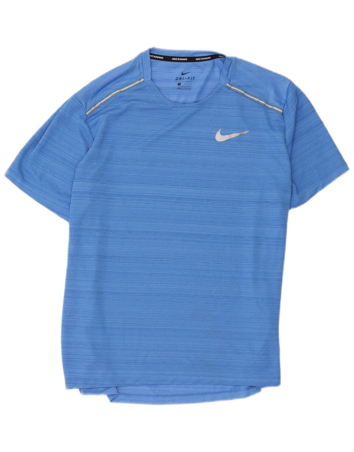 Tricou pentru bărbați Nike Dri Fit Top mare din poliester cu dungi albastre