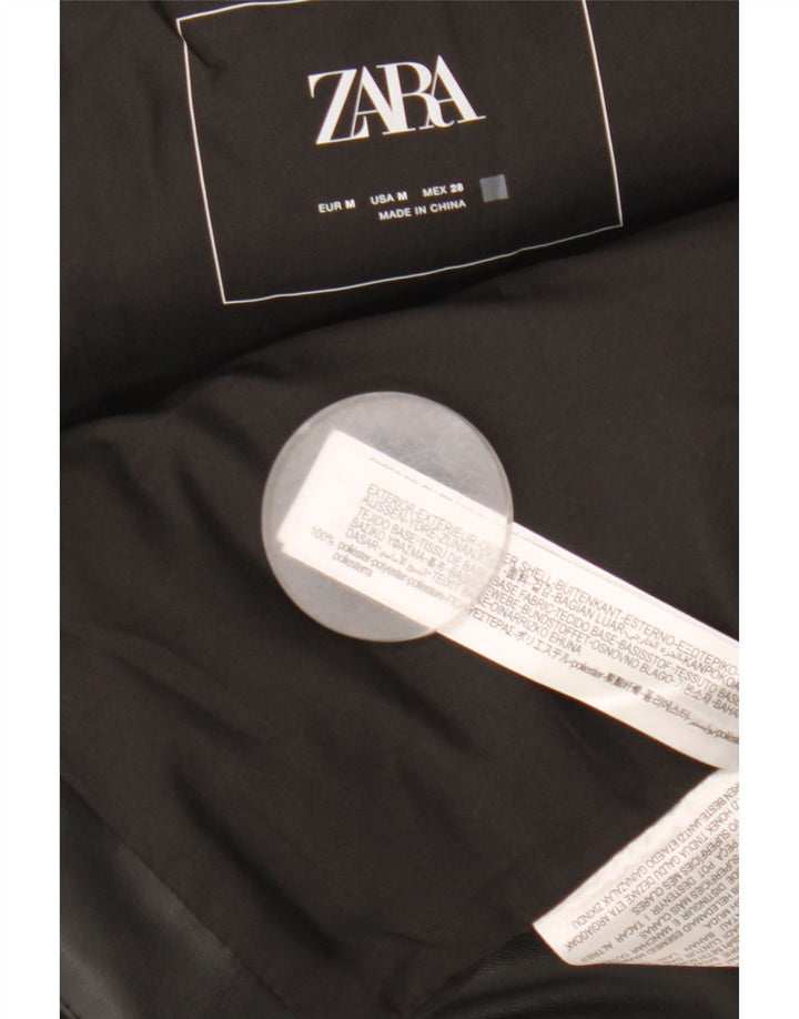 Gilet căptușit pentru femei Zara UK 14 Medium Black Poliester