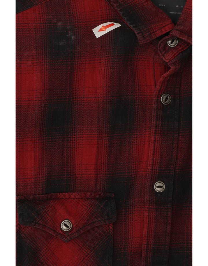 Cămașă de flanel fără mâneci pentru bărbați Zara, roșu mediu caroserie