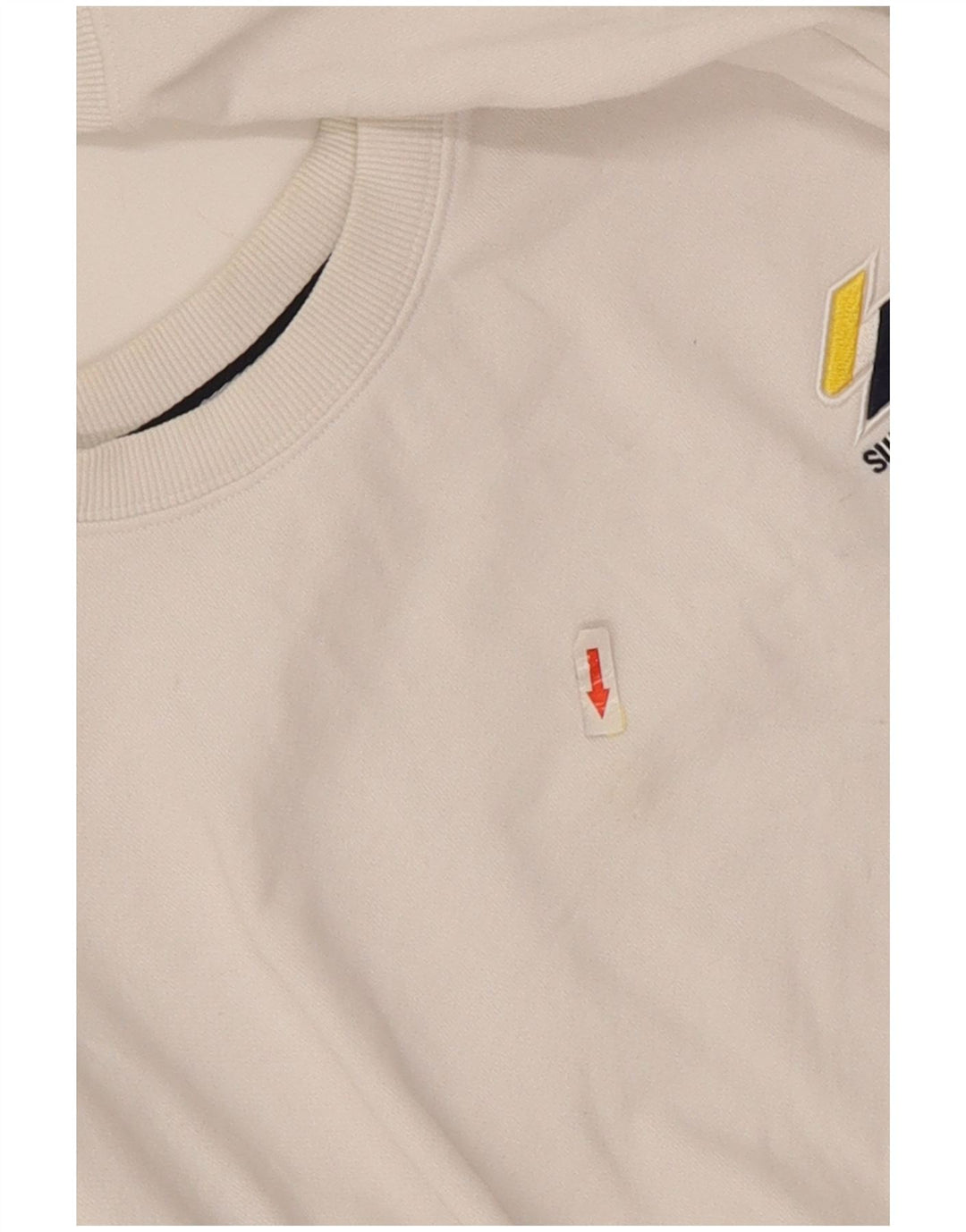 Pulover Superdry pentru damă, UK 14, mare, alb, bumbac