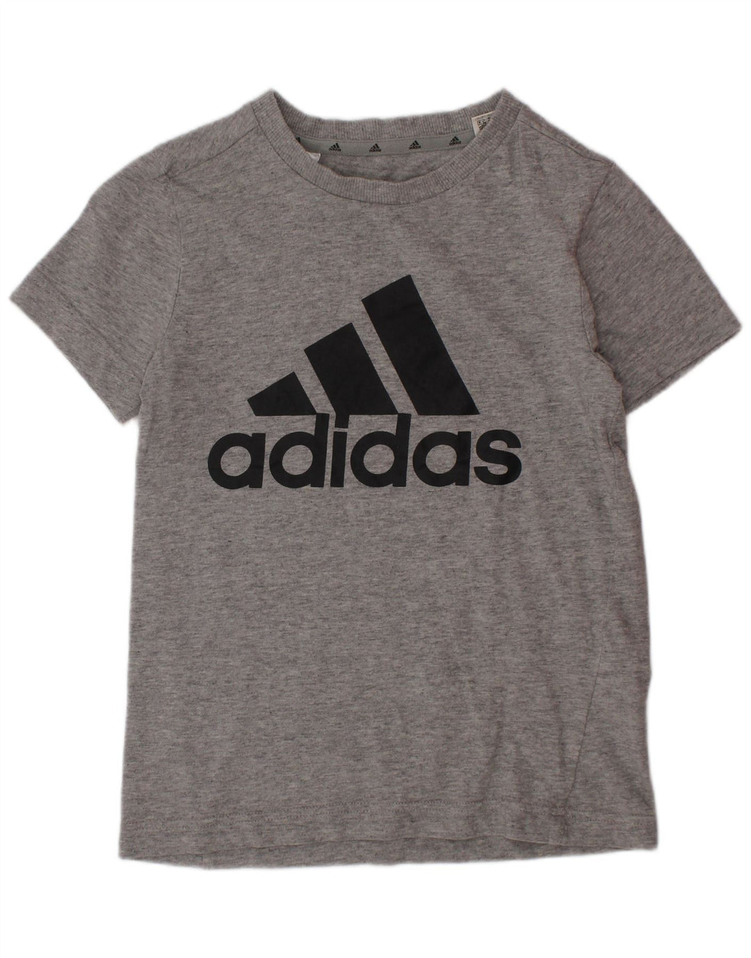 Tricou grafic ADIDAS pentru baieti Top 7-8 ani bumbac gri