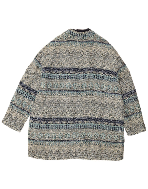 Pardesiu deschis pentru femei Zara UK 12 Medium Blue Striped
