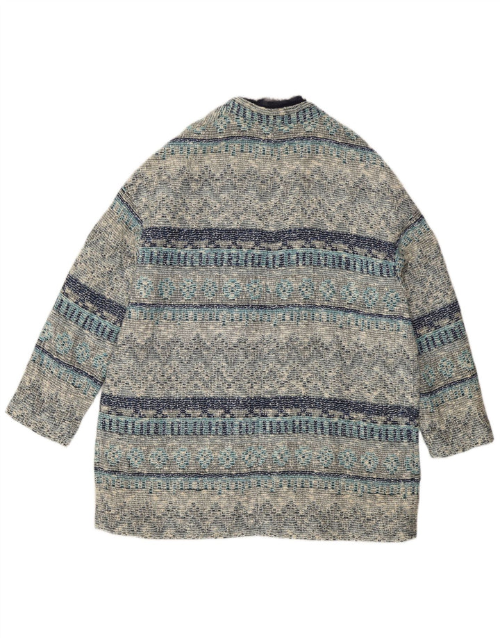 Pardesiu deschis pentru femei Zara UK 12 Medium Blue Striped