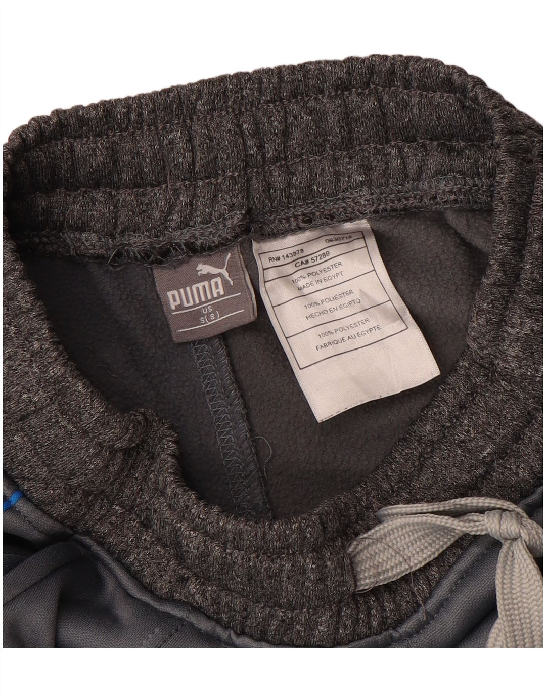 Pantaloni de trening Puma pentru baieti cu grafica 7-8 ani poliester gri mic