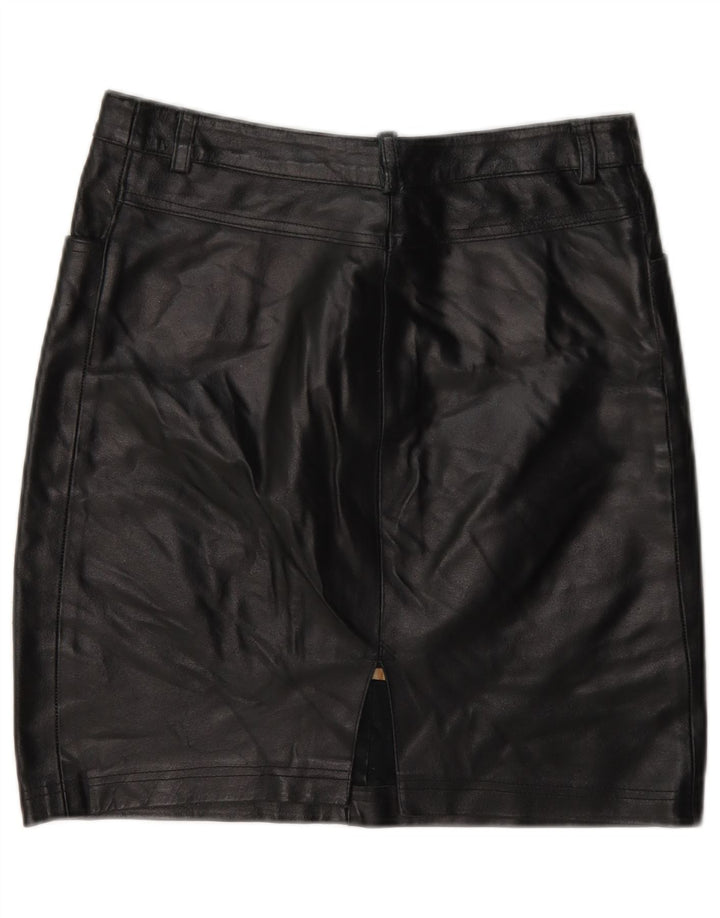 Fusta din piele vintage pentru femei Medium W28 Black