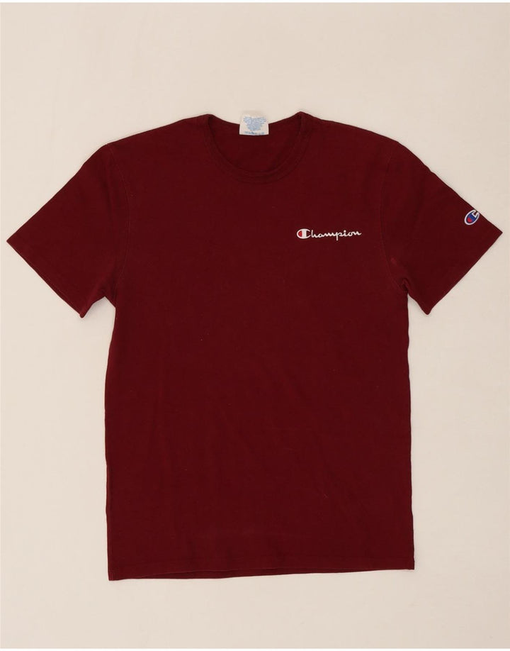 CHAMPION Mens T-Shirt Top Small Burgundy Cotton Vintage Champion and Second-Hand Champion from Messina Hembry 