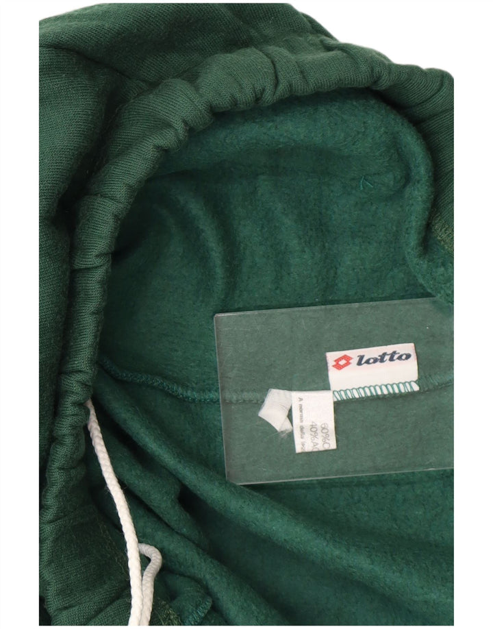 Pantaloni de trening LOTTO pentru bărbați Joggeri din bumbac verde mediu