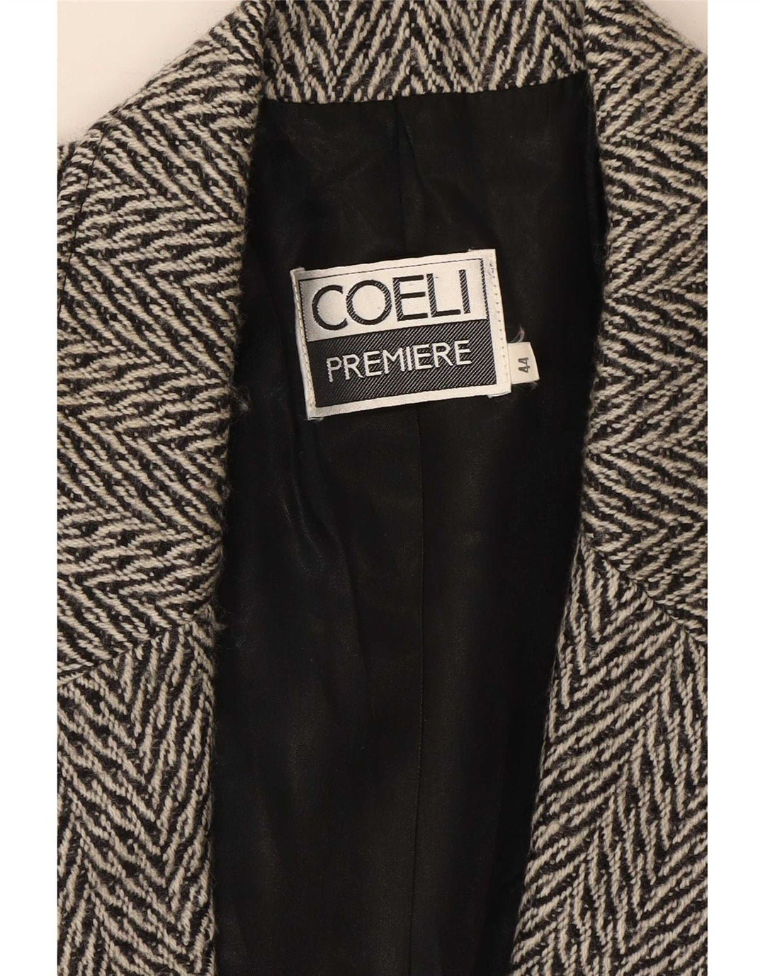 Jachetă Coeli Premiere pentru femei, cu 2 nasturi, IT 44 Gri Medium Herringbone