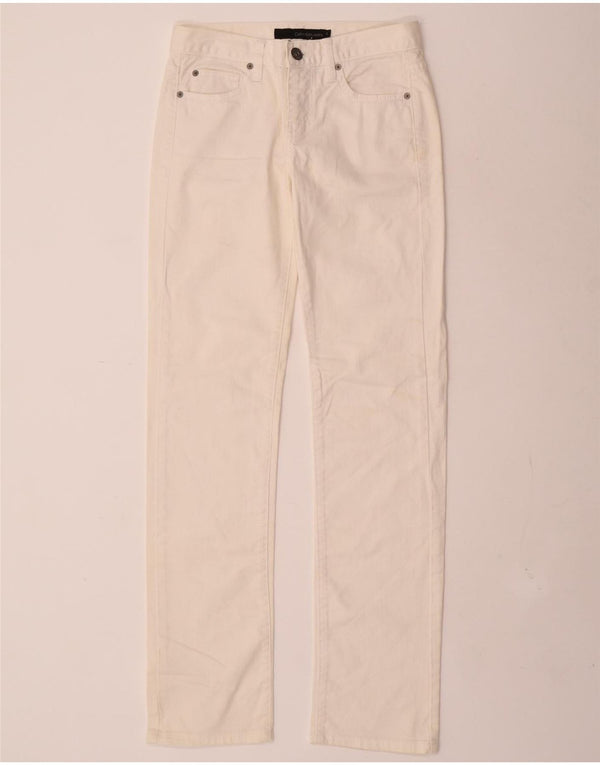 Calvin Klein Jeans Blugi drepti pentru femei US 0 XS W28 L32 Bumbac alb