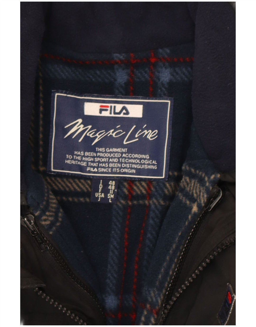Jachetă Fila pentru bărbați IT 48 Medium Negru Poliester