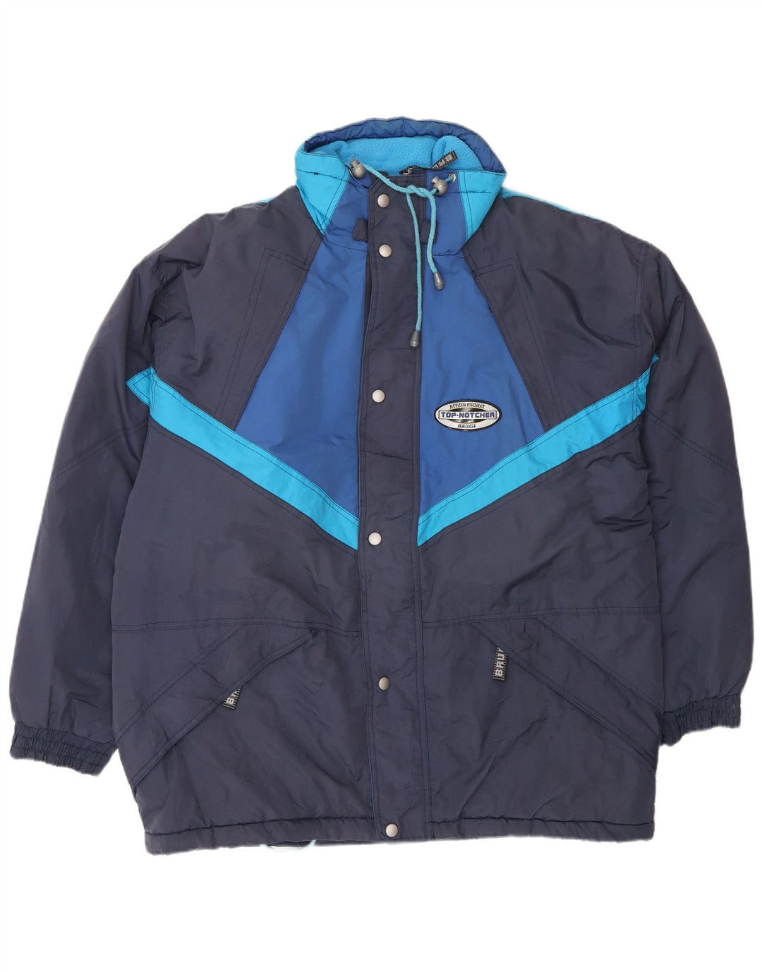 Jachetă de schi pentru bărbați cu glugă Brugi IT 52 XL bleumarin din poliamidă color bloc