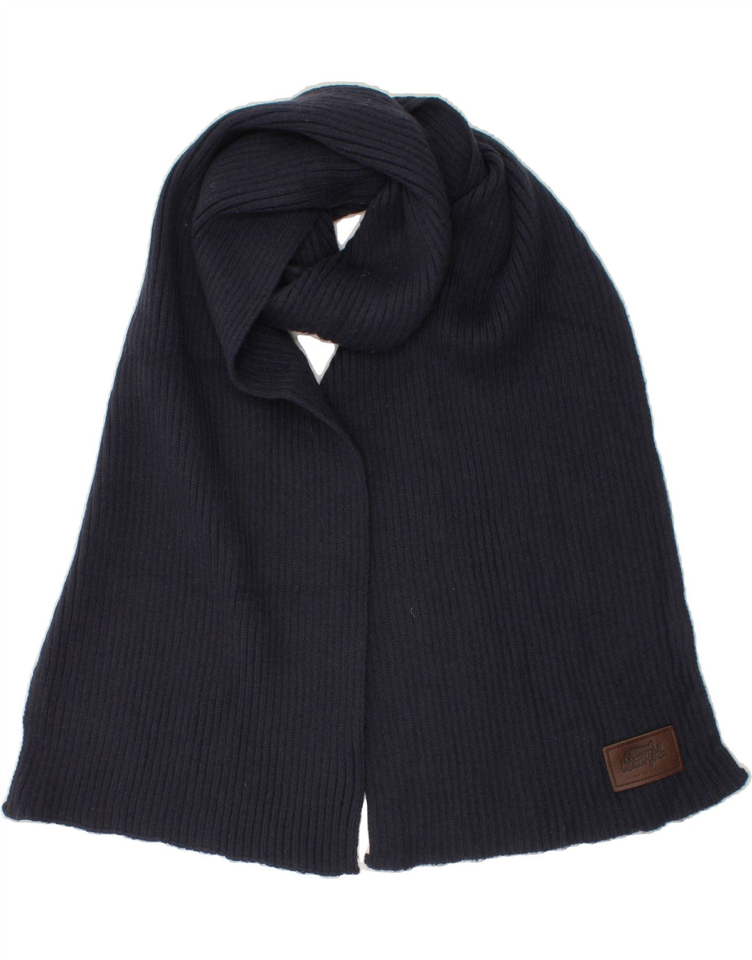 WEIRD FISH Mens Rectangle Scarf One Size Navy Blue Vintage Weird Fish and Second-Hand Weird Fish from Messina Hembry 