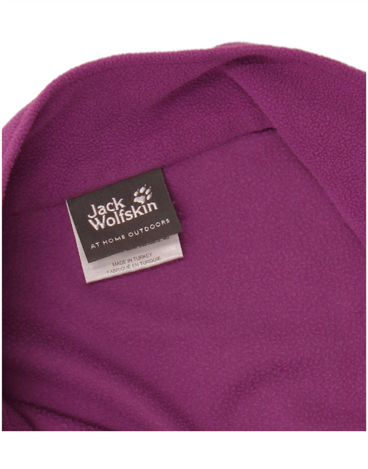 JACK WOLFSKIN Pulover pentru femei, cu fermoar și gât, din lână UK 18/20 XL, poliester violet