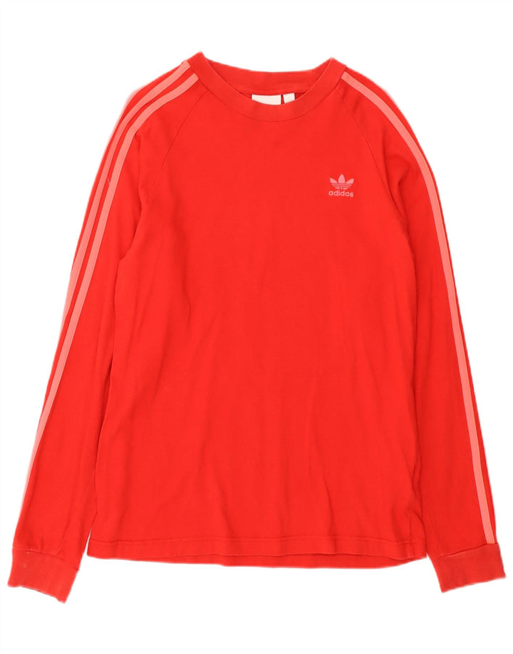 Adidas Top cu mânecă lungă pentru bărbați din bumbac roșu mic