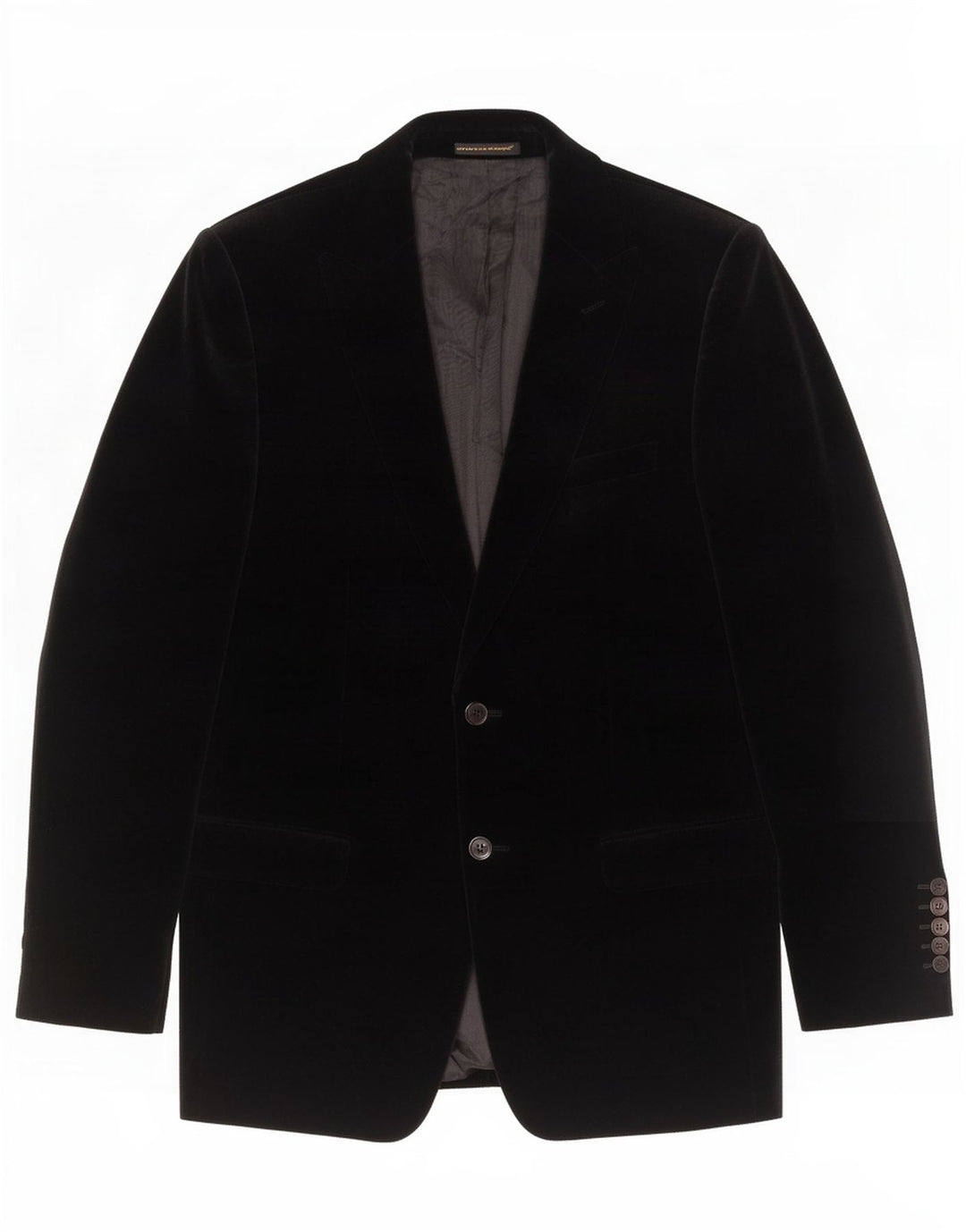 Blazer pentru bărbați Zara cu 2 nasturi din velur, EU 50, bumbac mediu negru
