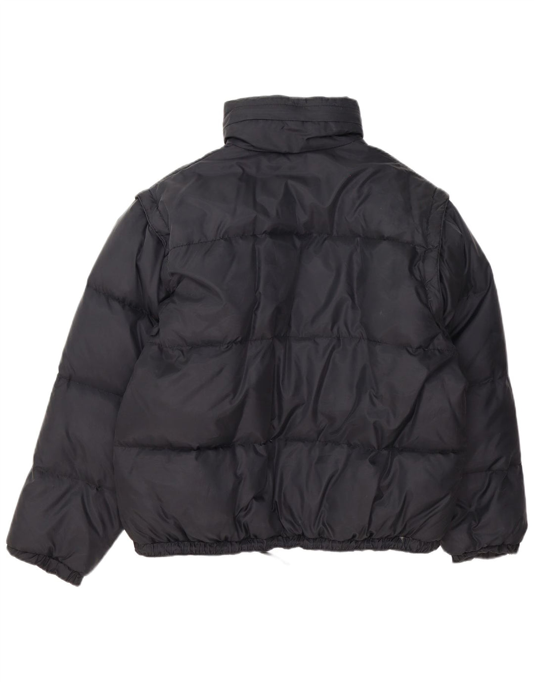 Jachetă căptușită cu glugă vintage pentru bărbați UK 40, mare, negru, nailon