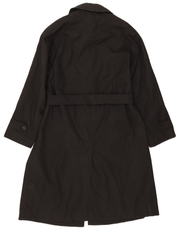 Vintage Mens Overcoat IT 46 Small Black Poliester