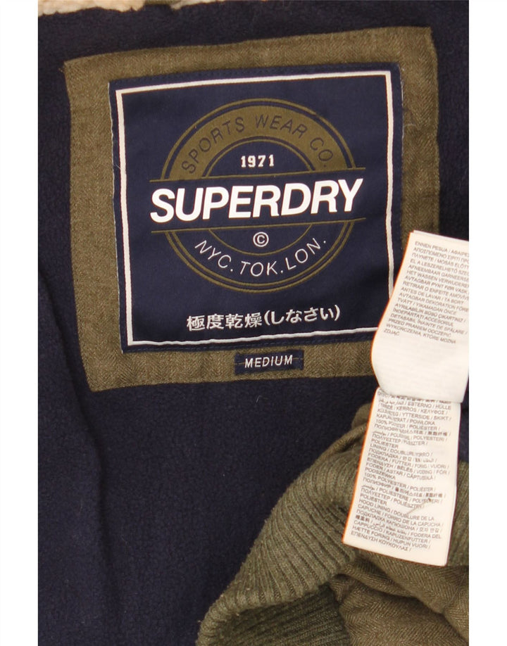 Jachetă căptușită cu glugă pentru femei Superdry UK 14 Medium Khaki Winter