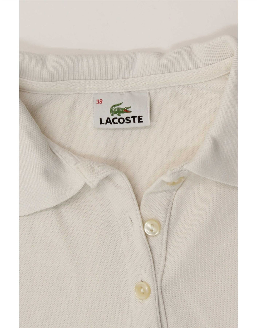 Tricou polo pentru femei Lacoste Mărimea 38 Medium White