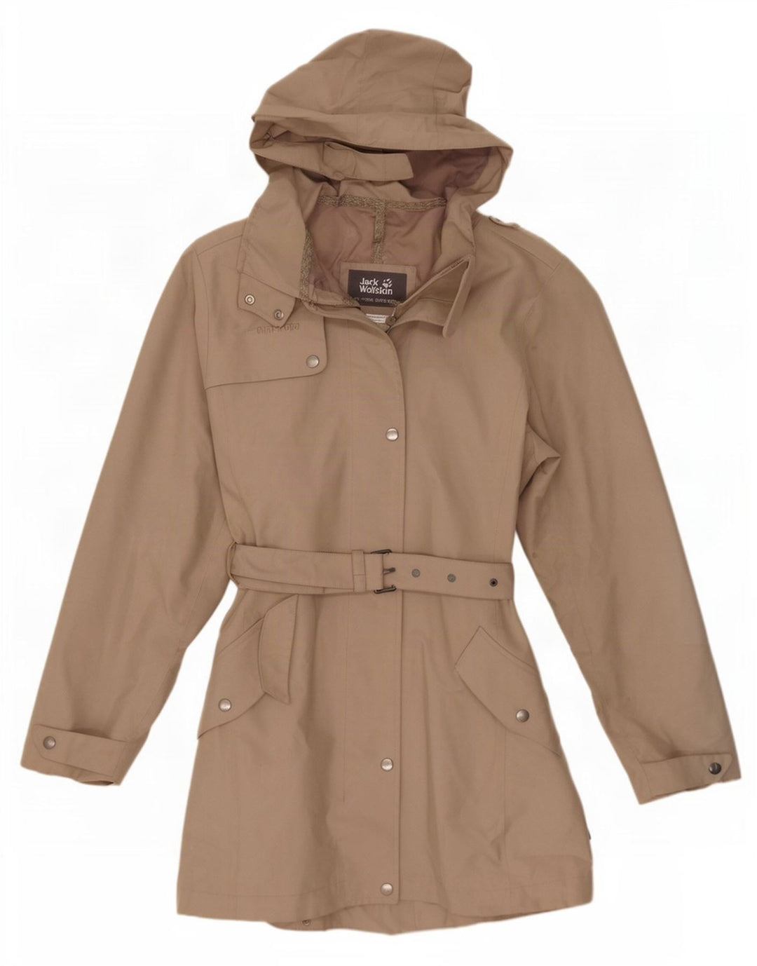 Trenci cu glugă pentru femei Jack Wolfskin UK 8/10 Poliester mic bej