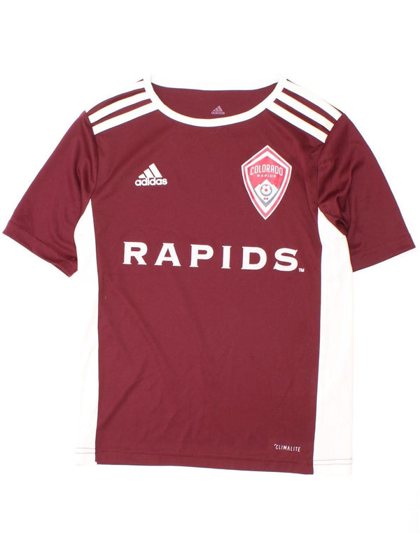 Tricou grafic Adidas pentru băieți Colorado Rapids Top 9-10 ani mic Bordeaux