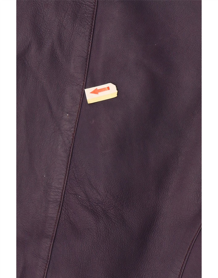 Jachetă din piele vintage pentru femei UK 10 Small Purple