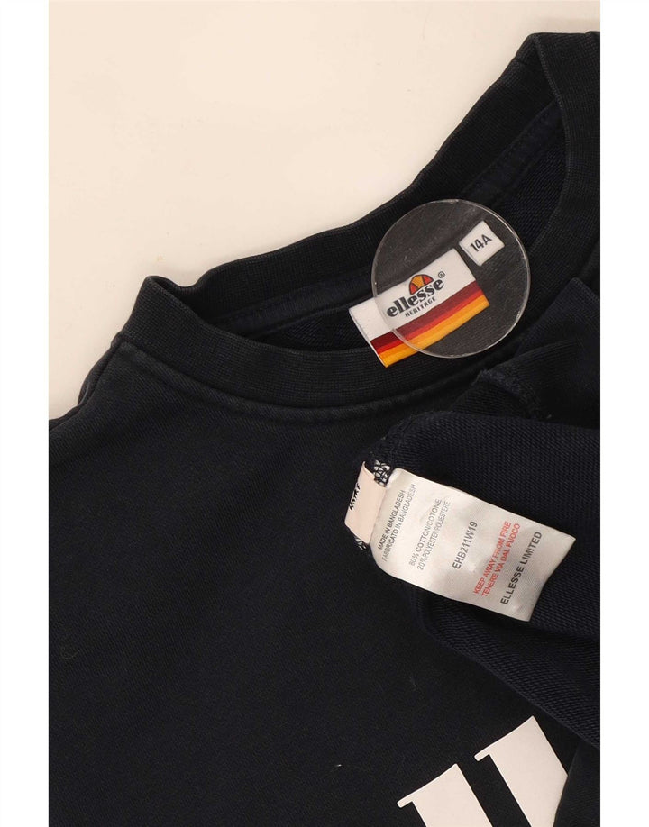 Pulover pentru băieți Ellesse Heritage Graphic Hanorac 13-14 ani, bleumarin