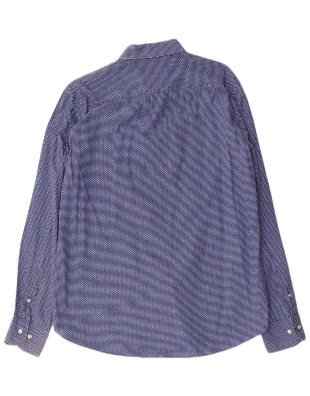 Cămașă Massimo Dutti pentru bărbați, slim fit, mare, albastru, bumbac cu buline