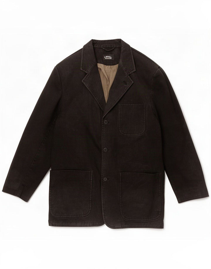 Jachetă blazer pentru bărbați Camel Active cu 3 nasturi IT 48 Bumbac mediu negru