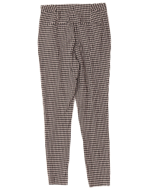 Pantaloni chino slim pentru femei Zara Mediu L28 L28 Negru Gingham