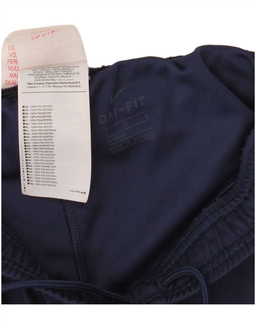 Pantaloni scurți sport NIKE Dri Fit pentru băieți 12-13 ani, mari, poliester bleumarin