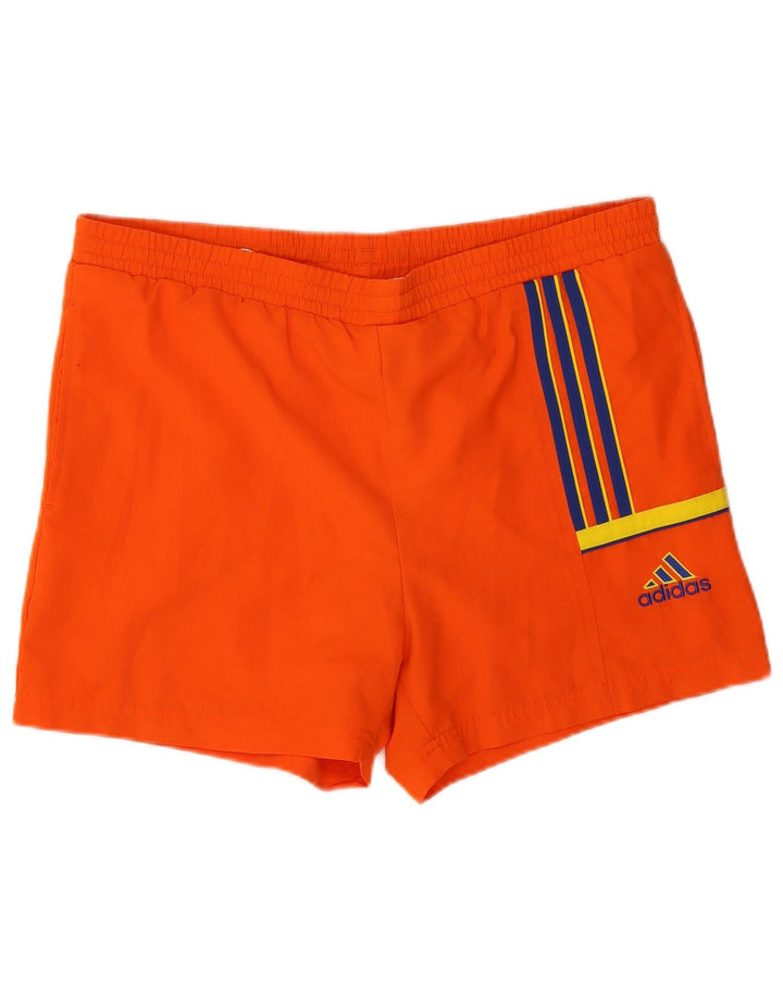 Pantaloni scurți de înot Adidas bărbați poliester portocaliu mediu