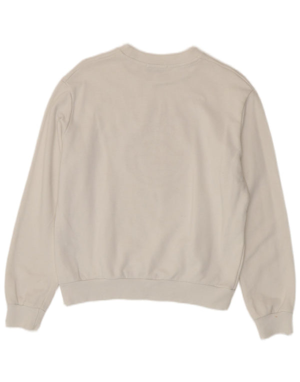 Pulover supradimensionat cu grafic pentru femei Gaelle UK 10 Bumbac alb mic