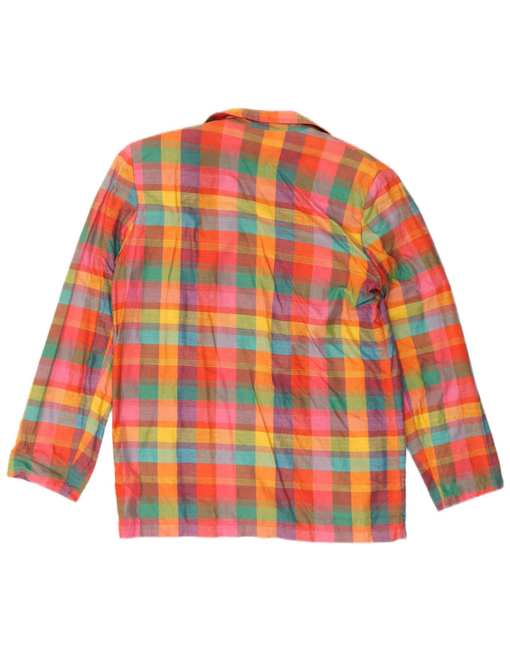 Jachetă Blazer pentru femei Express cu 1 nasture UK 10, mic, multicolor, cu carouri