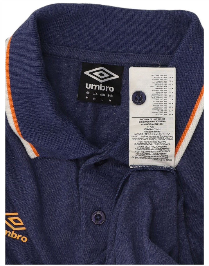 Cămașă polo UMBRO pentru bărbați, bumbac, albastru bleumarin mediu