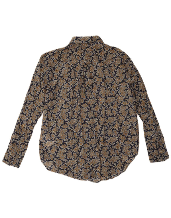 Cămașă supradimensionată pentru femei Gant UK 8, bumbac Paisley, albastru bleumarin