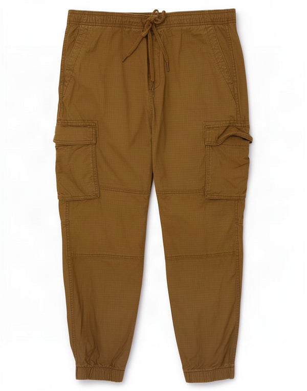 Gap Joggeri pentru bărbați Pantaloni cargo mari L34 L28 Kaki Check Bumbac