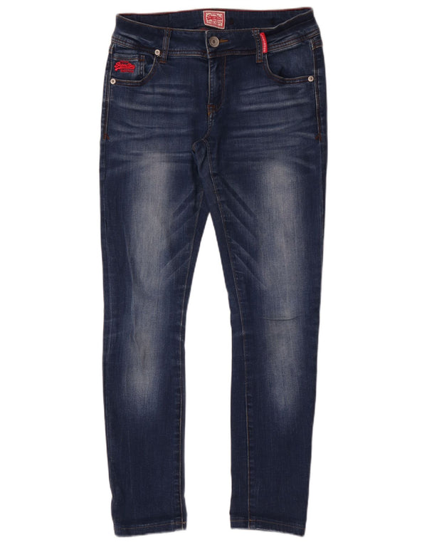 Blugi skinny pentru femei Superdry W30 L29 bumbac bleumarin