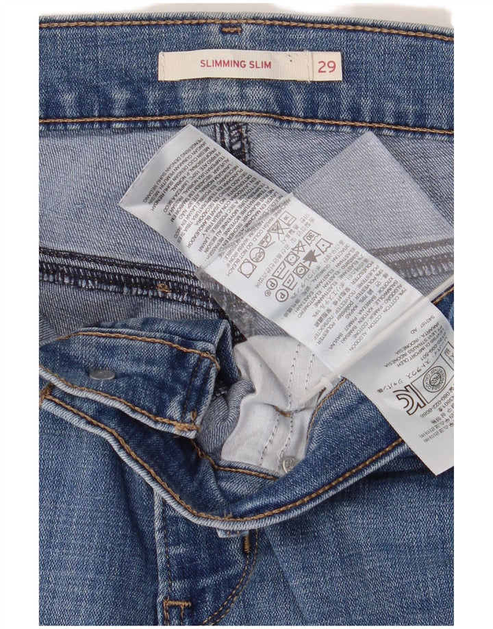Blugi Levi's pentru femei Slimming Slim W29 L31 Blue Bumbac