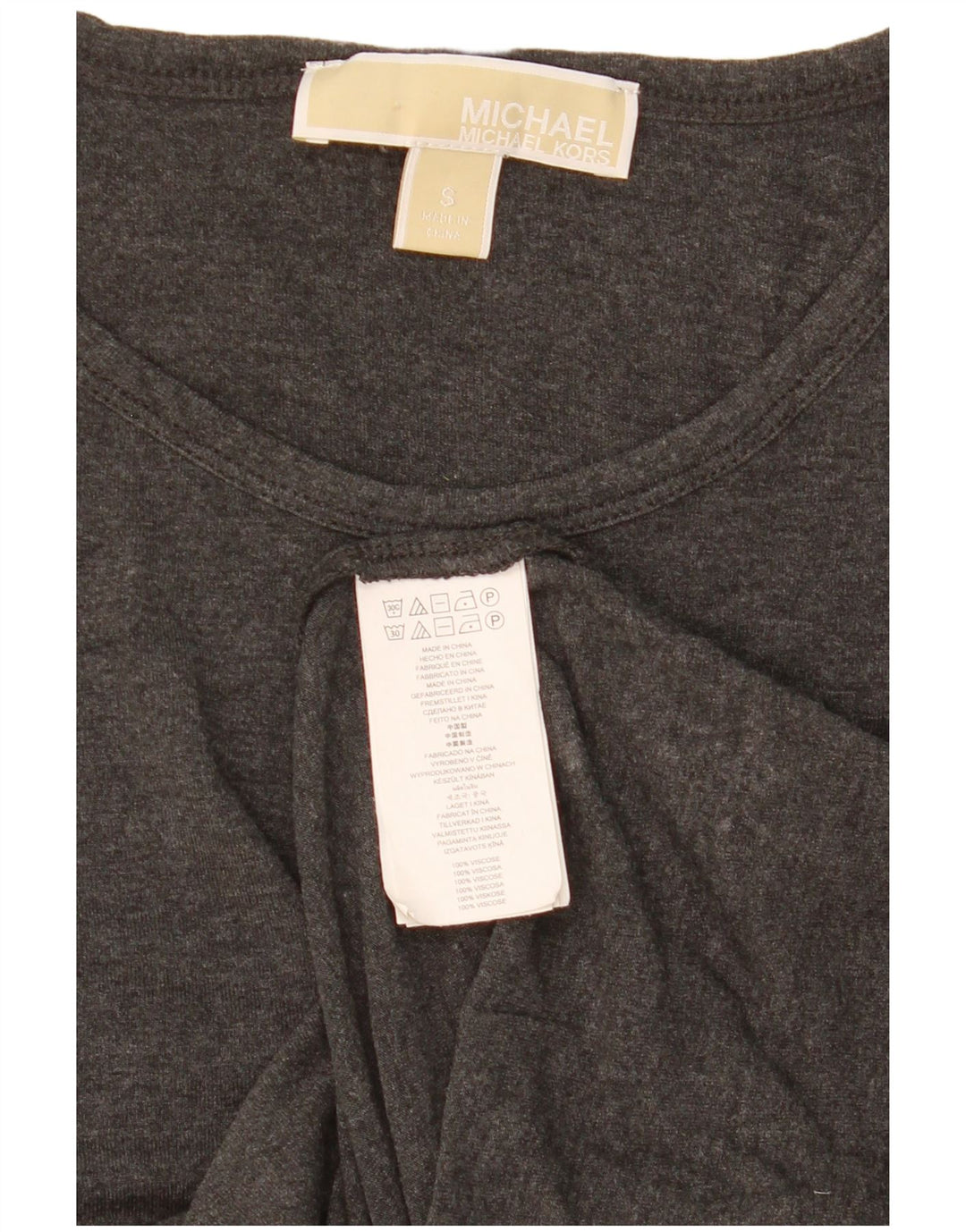 Tricou pentru femei Michael Kors Top UK 10 Small Gri Viscose