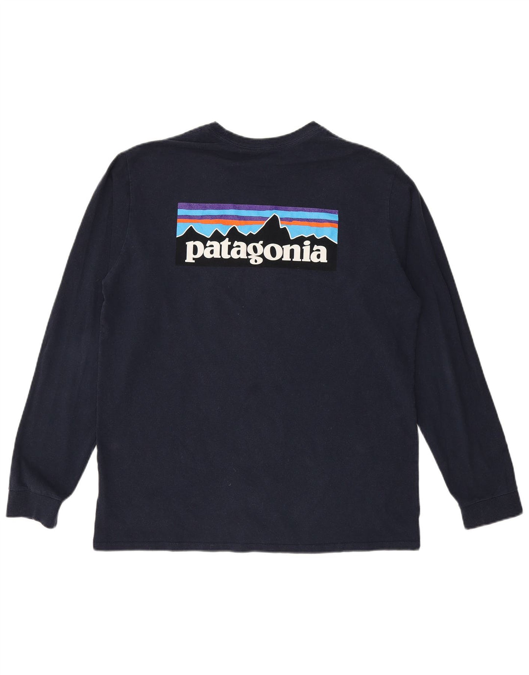 PATAGONIA Tricou cu mânecă lungă pentru bărbați, cu croială obișnuită, albastru bleumarin