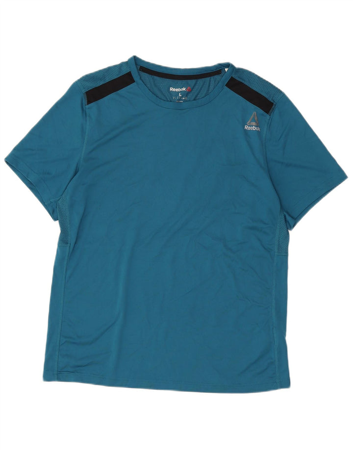 Tricou pentru bărbați Reebok Top mare, albastru, poliester color bloc
