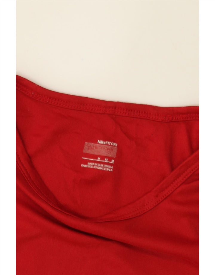 NIKE Mens T-Shirt Top Medium Red Polyester Vintage Nike and Second-Hand Nike from Messina Hembry 